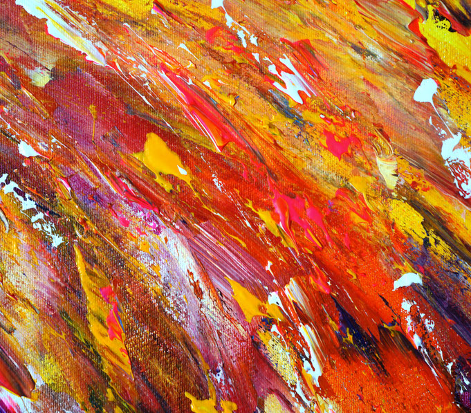 detail of the colorful painting