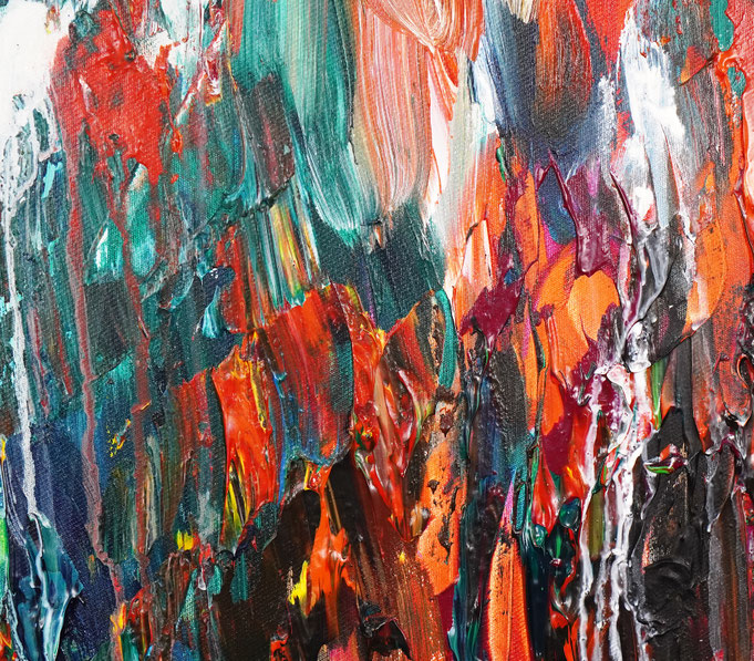 detail of the oversized abstract artwork by the artist Peter Nottrott for sale