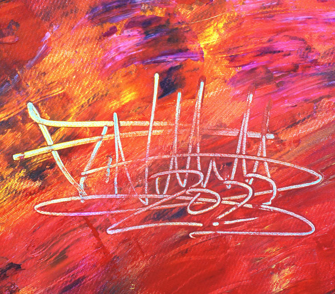 Signature of the artist Peter Nottrott and year of creation