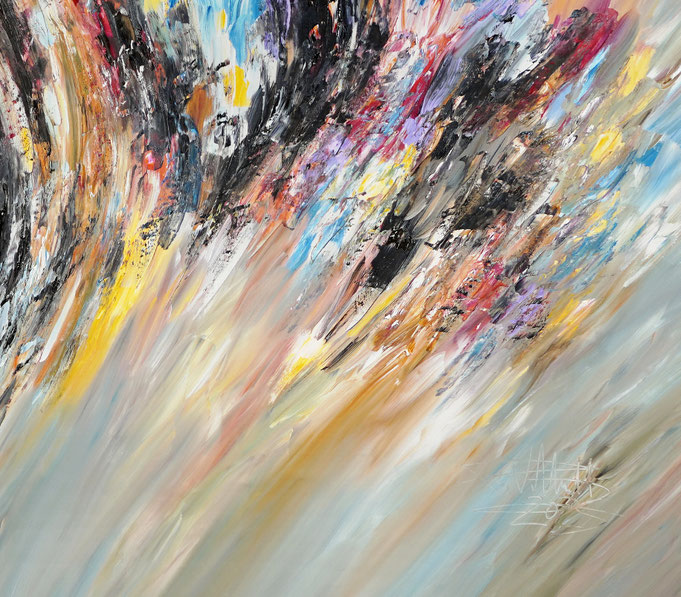 detail of the oversized abstract artwork by the artist Peter Nottrott for sale