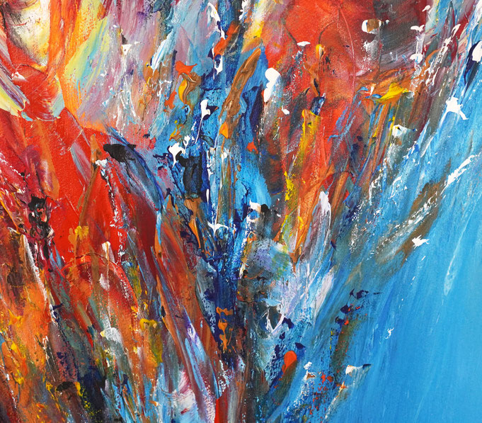 detail of the oversized abstract artwork by the artist Peter Nottrott for sale