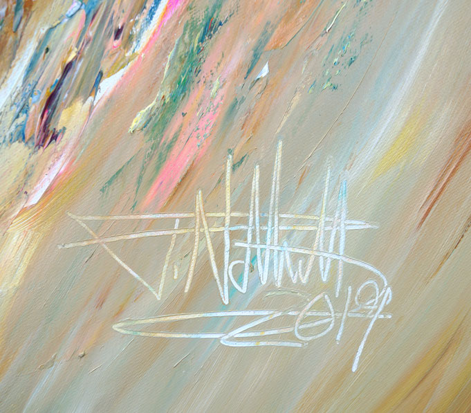 Signature of the artist Peter Nottrott and year of creation: 2019