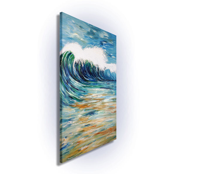 side view of the artwork Seascape Breaking Waves XL 7 of the artist Peter Nottrott
