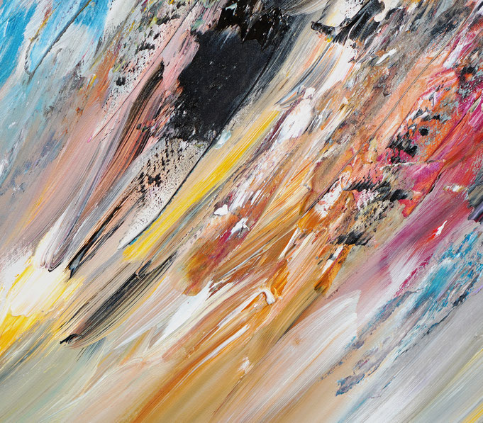 detail of the oversized abstract artwork by the artist Peter Nottrott for sale
