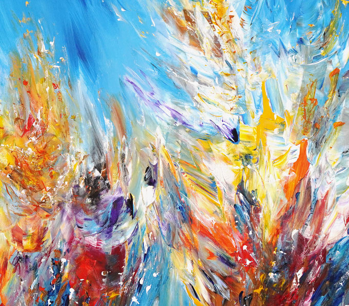 detail of the oversized abstract artwork by the artist Peter Nottrott for sale