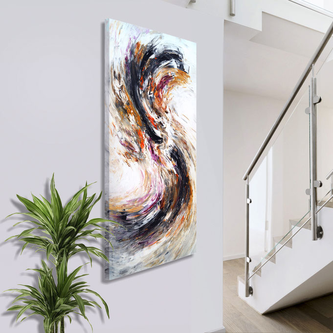 An original painting gives an unique atmosphere to the room