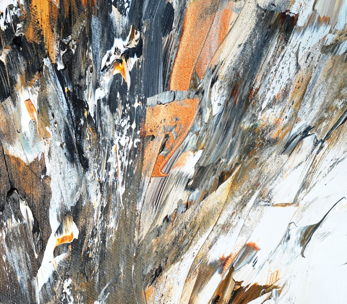 Detail of the abstract vivid painting, inspired by nature