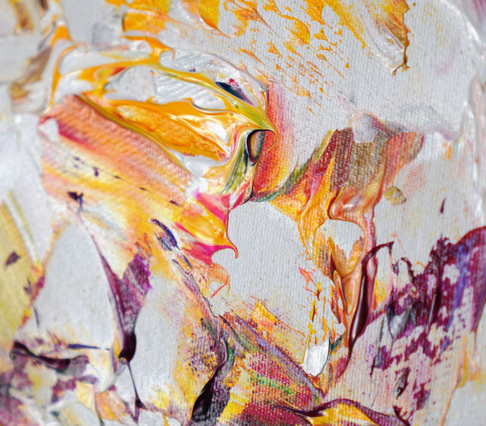 detail of the abstract, colorful painting