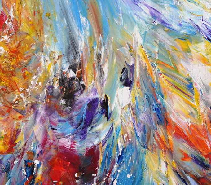 detail of the oversized abstract artwork by the artist Peter Nottrott for sale