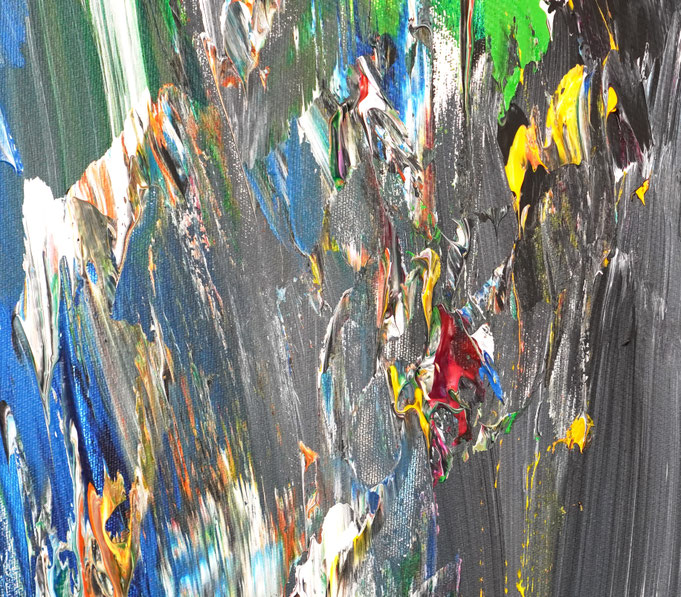 Detail of the abstract colorful artwork