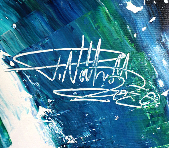 signature of the artist Peter Nottrott and year of creation