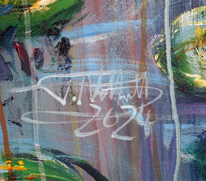 signature of the artist Peter Nottrott and year of creation