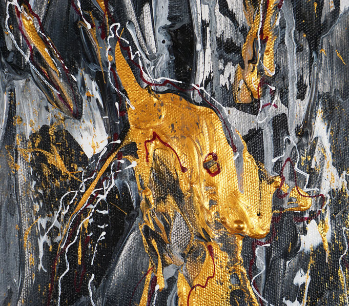 Detail of the abstract artwork by the artist Peter Nottrott