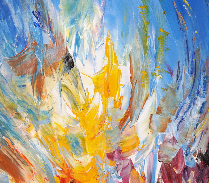 detail of the oversized abstract artwork by the artist Peter Nottrott for sale