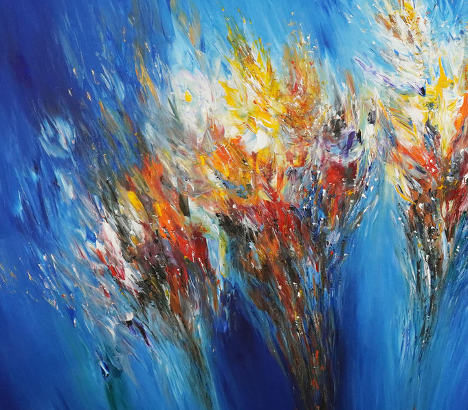 detail of the oversized abstract artwork by the artist Peter Nottrott for sale