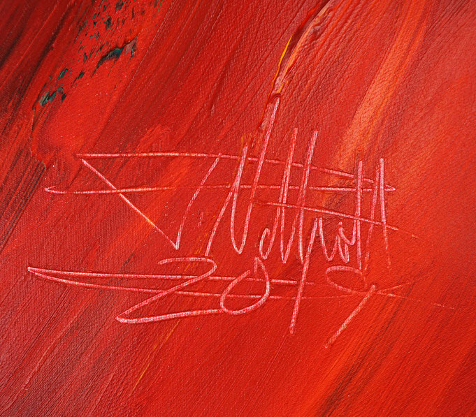 Signature of the artist Peter Nottrott and year of creation: 2019