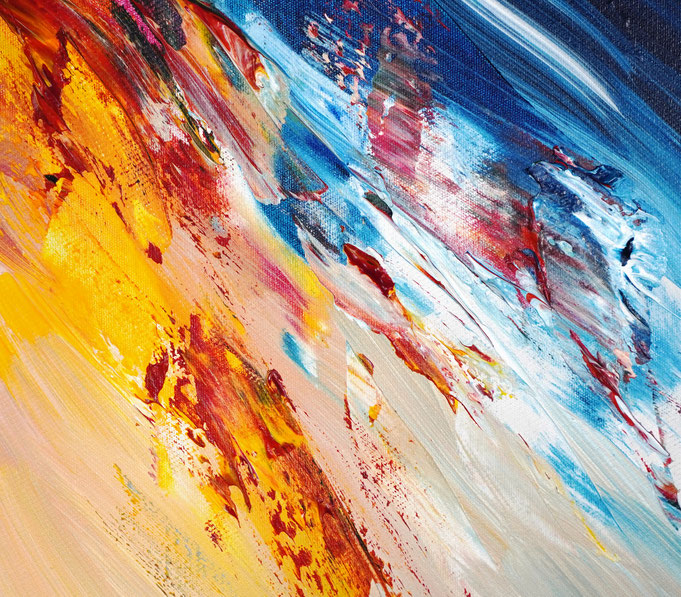 detail of the abstract and colorful painting