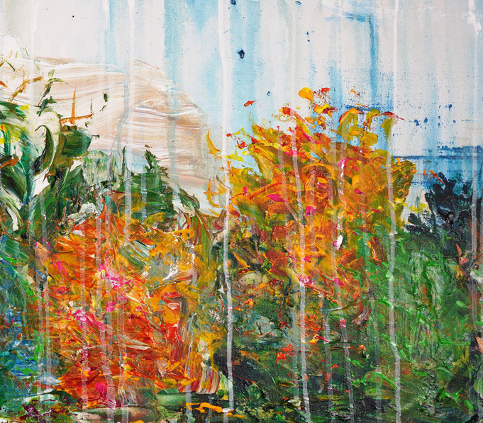 detail of the flower artwork of the artist Peter Nottrott