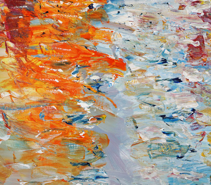 detail of the summer sailing painting