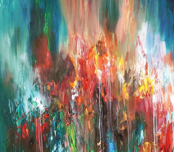 detail of the oversized abstract artwork by the artist Peter Nottrott for sale