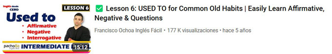 Lesson 6: USED TO for Common Old Habits | Easily Learn Affirmative, Negative & Questions