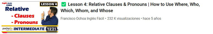 Lesson 4: Relative Clauses & Pronouns | How to Use Where, Who, Which, Whom, and Whose