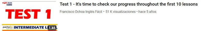 Test 1 - It's time to check our progress throughout the first 10 lessons.