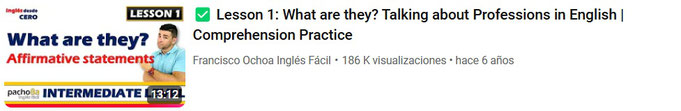 Lesson 1: What are they? Talking about Professions in English | Comprehension Practice