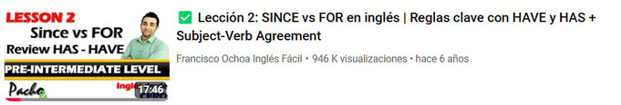 Lección 2: SINCE vs FOR en inglés | Reglas clave con HAVE y HAS + Subject-Verb Agreement