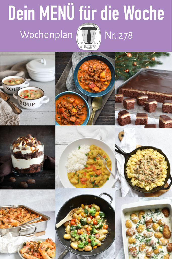 Leckere Rezepte für die ganze Familie, Mittagessen voraus geplant, Wochenplan mit Rezepte, Kuchen Rezepte, Dessert Rezepte, Thermomix, Airfryer Nummer 278