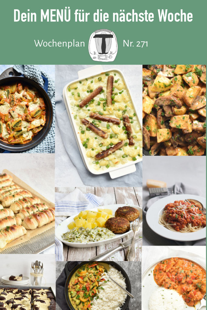 Leckere Rezepte für die ganze Familie, Mittagessen voraus geplant, Wochenplan mit Rezepte, Kuchen Rezepte, Dessert Rezepte, Thermomix, Airfryer Nummer 271