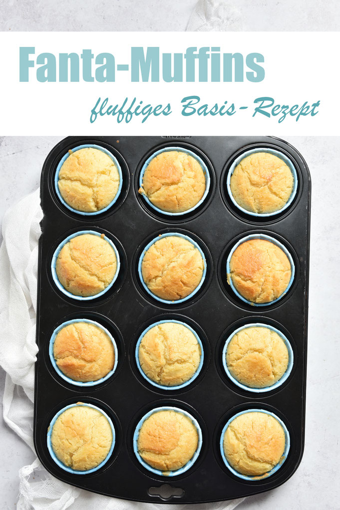 Fanta Muffins mit Creme Topping oder Zuckerguss und Dekor, Thermomix Rezept, Basis Rezept