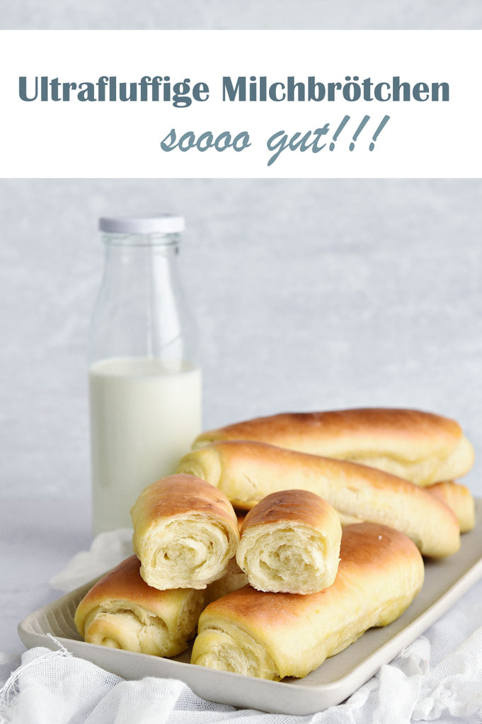 Ultrafluffige Milchbrötchen, einfach zu machen, mit Erklärung, warum und wie sie so fluffig und lecker werden, Beitrag enthält Werbung, Milchbrötchen Rezept für den Thermomix, gelingsicher