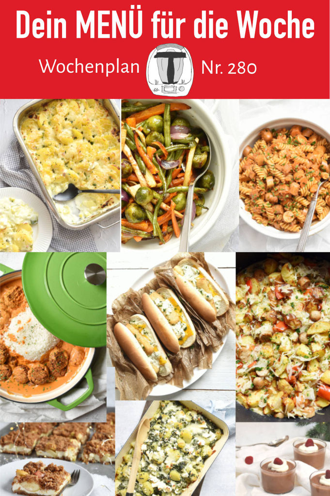 Leckere Rezepte für die ganze Familie, Mittagessen voraus geplant, Wochenplan mit Rezepte, Kuchen Rezepte, Dessert Rezepte, Thermomix, Airfryer Nummer 280