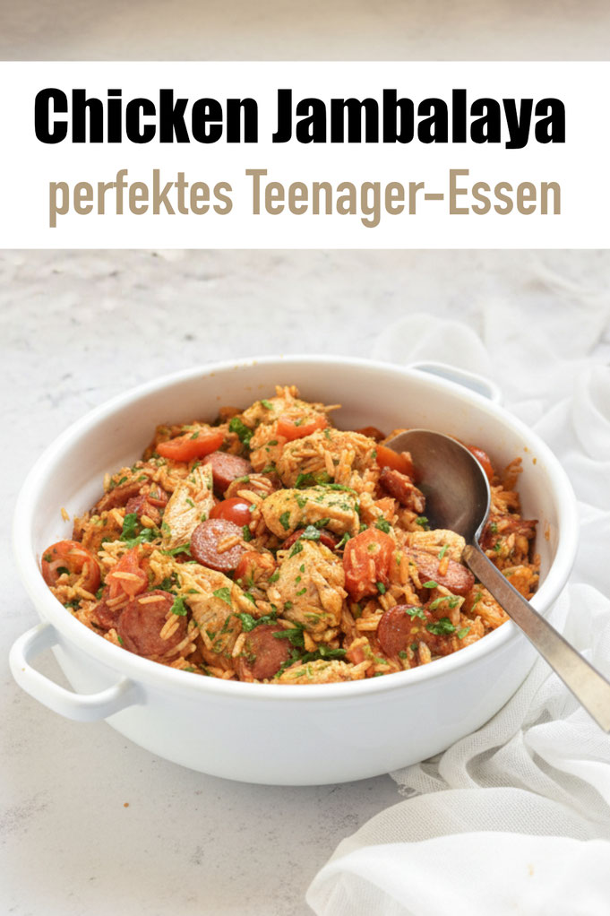 Chicken Jambalaya - perfektes Teeanger Essen, Meal Prep tauglich, Reisgericht, Familienküche, auch vegetarisch oder vegan machbar, Thermomix Rezept