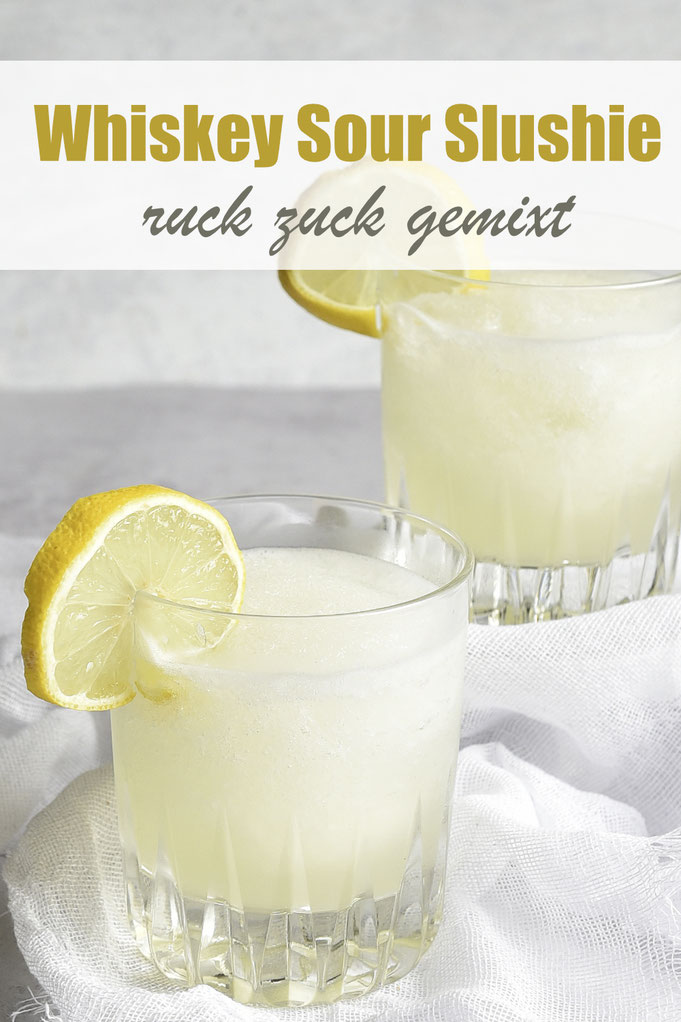 Whiskey Sour Slushie aus dem Thermomix innerhalb von wenigen Sekunden, Partydrink, Begrüßungsgetränk, Silvester Drink
