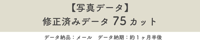 【写真データ】修正済みデータ75カット※データ納品：メール※データ納期：約一ヶ月半後