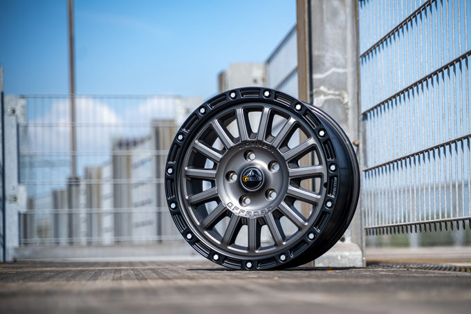 Bicolor schwarz matt- gunmetal grey