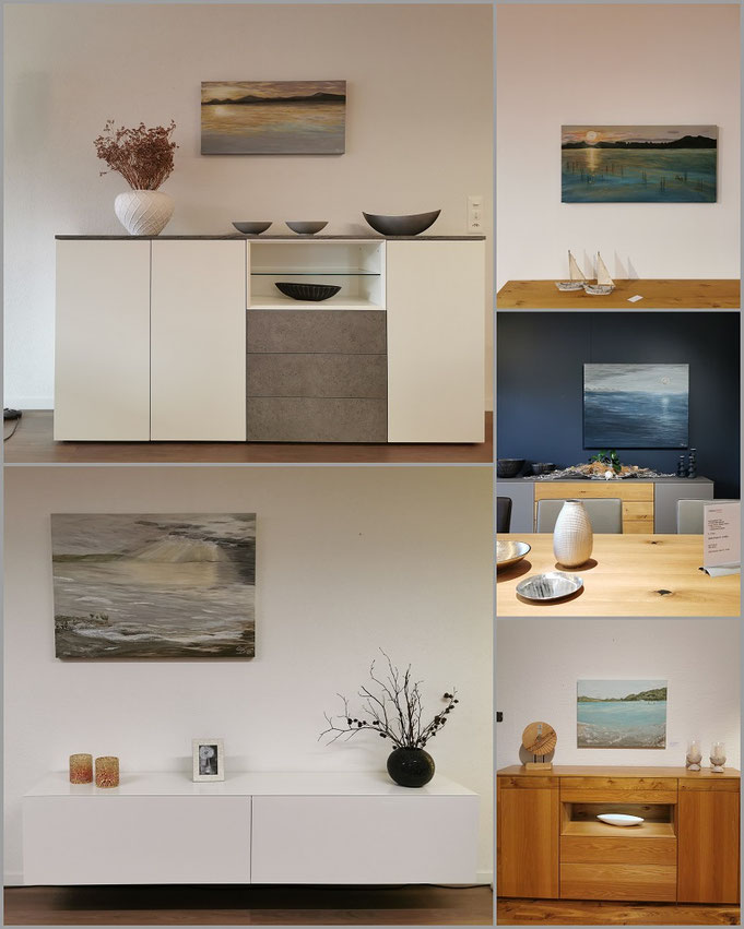 lebendige Wasserbilder, Acrylmalerei für Wellness zu HAuse