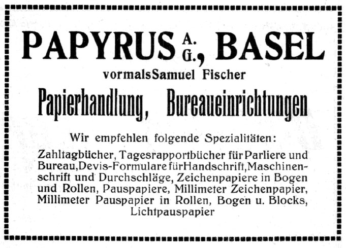 Anzeige von 1922