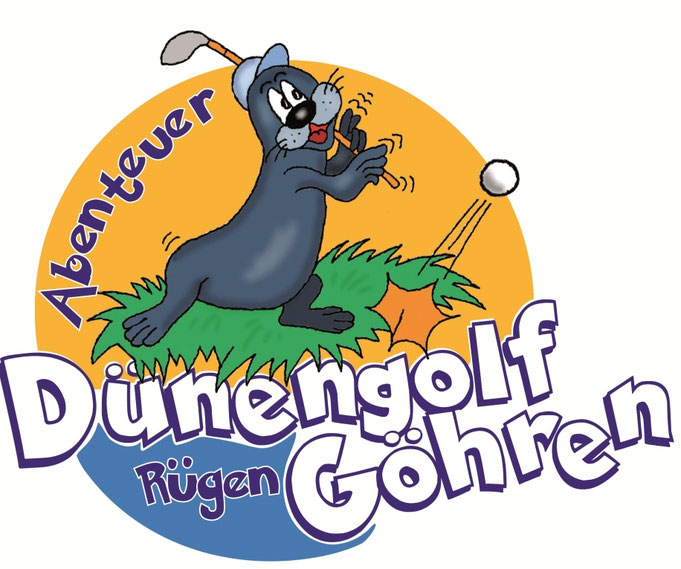 Karikatur Logo, Golf spielen