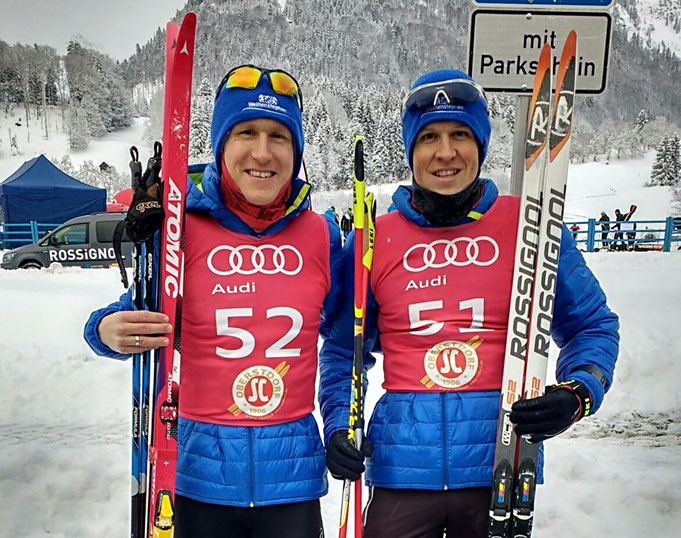 Robert (re.) und Steffen beim NORDIC RACE OBERSTDORF für das Team Weihenstephan