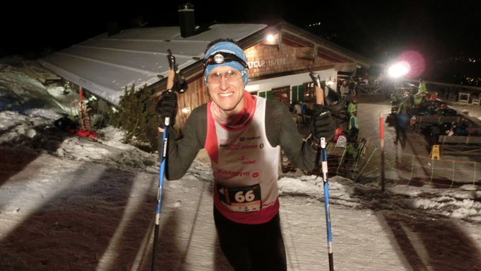 Steffen im Ziel an der Ofterschwanger Weltcuphütte - 29:38 Minuten benötigte er für 3,7 Km bei 591 Hm