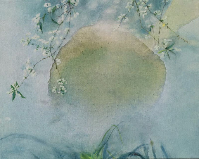 Green Dream / 綠色的梦， Oil on Canvas, 16”x20”, 2020