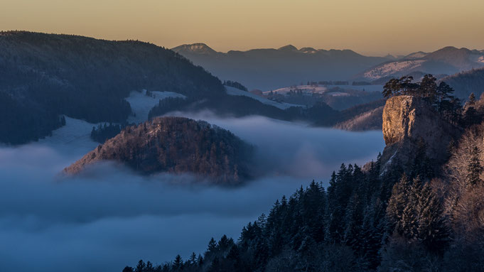 Sonnenaufgang am Belchenflue.
