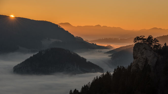Sonnenuntergang am Belchenflue.