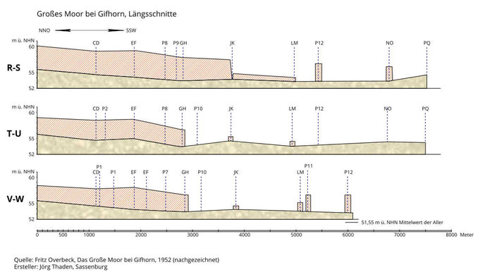 Längsschnitte vom Großen Moor