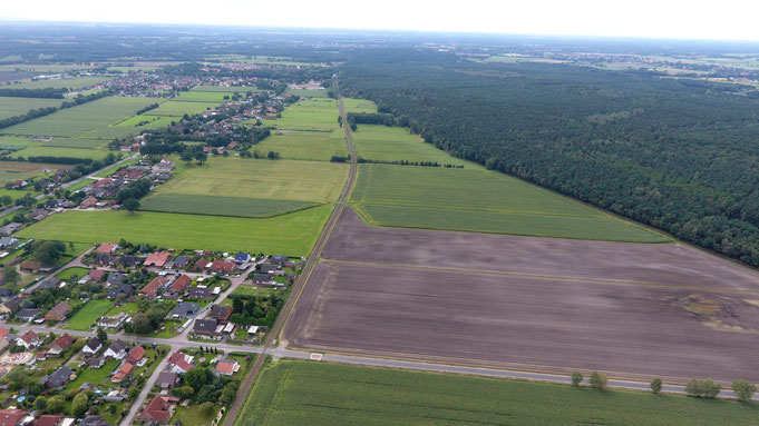 Die Trasse der Mühlenbahn in Richtung Süden