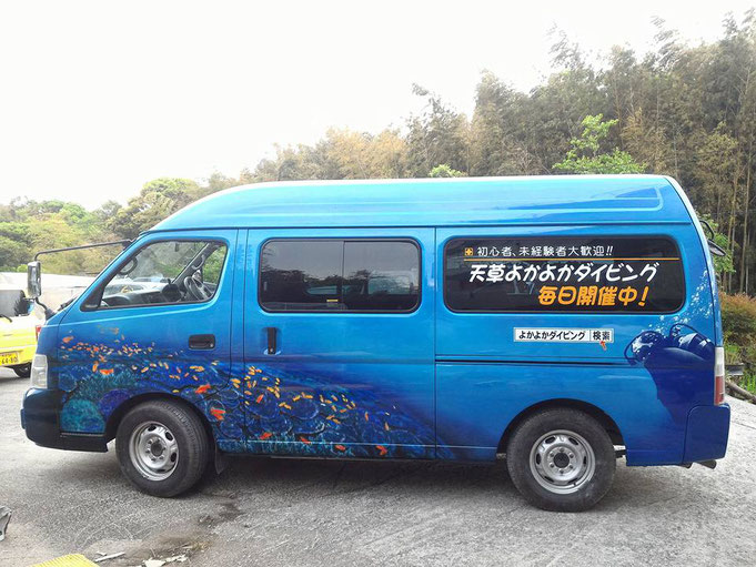 This is a shuttle car. It is an 8-seater caravan with a special paint .