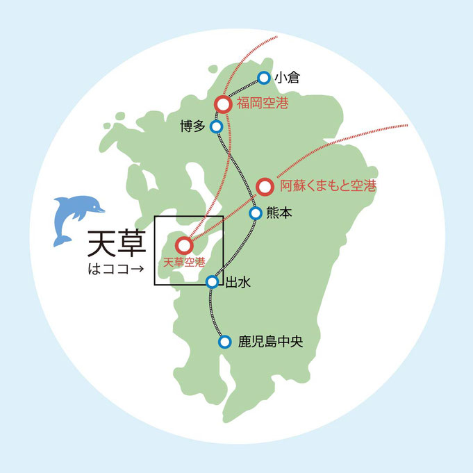 九州天草地図